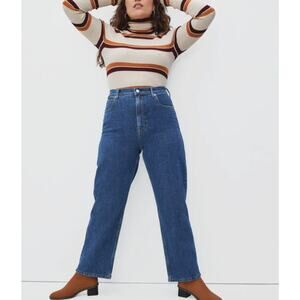 Everlane Women's The Curvy Way-High Jean Vintage Indigo Denim Size 32 L NWT